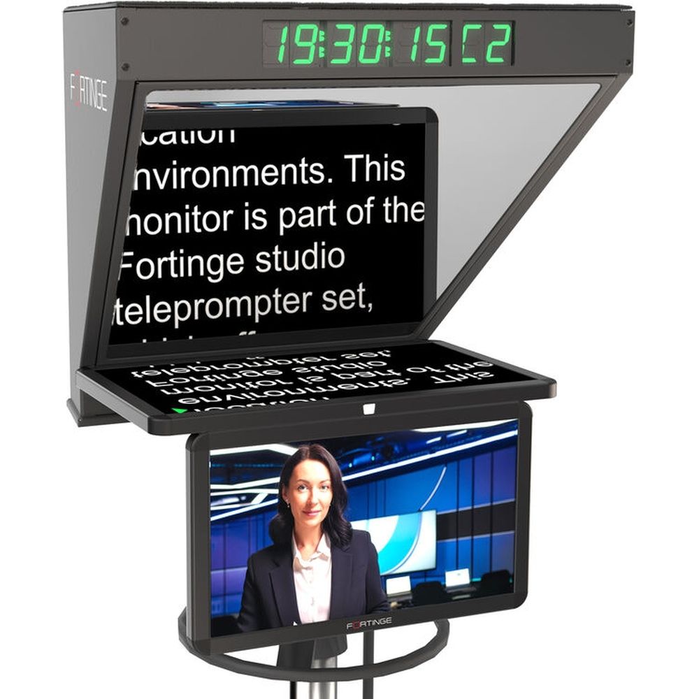 Fortinge ROBO IP 21 inch studio teleprompter with ip input for ptz cameras