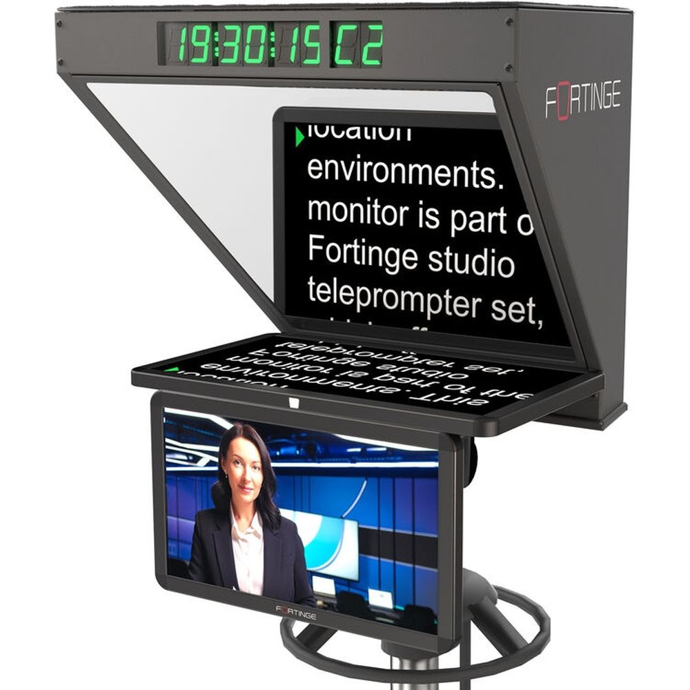 Fortinge ROBO IP 21 inch studio teleprompter with ip input for ptz cameras