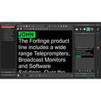 Fortinge ForPrompt Studio News Teleprompter Software - Dongle Version