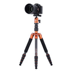 Rollei Compact Traveler No.1 Carbon Tripod Travel Tripod V2 - Orange