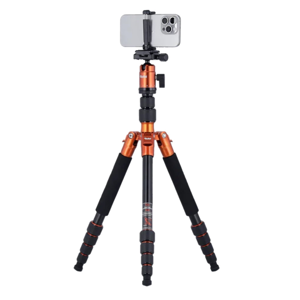 Rollei Compact Traveler No.1 Aluminum Tripod Travel Tripod V2 - Orange