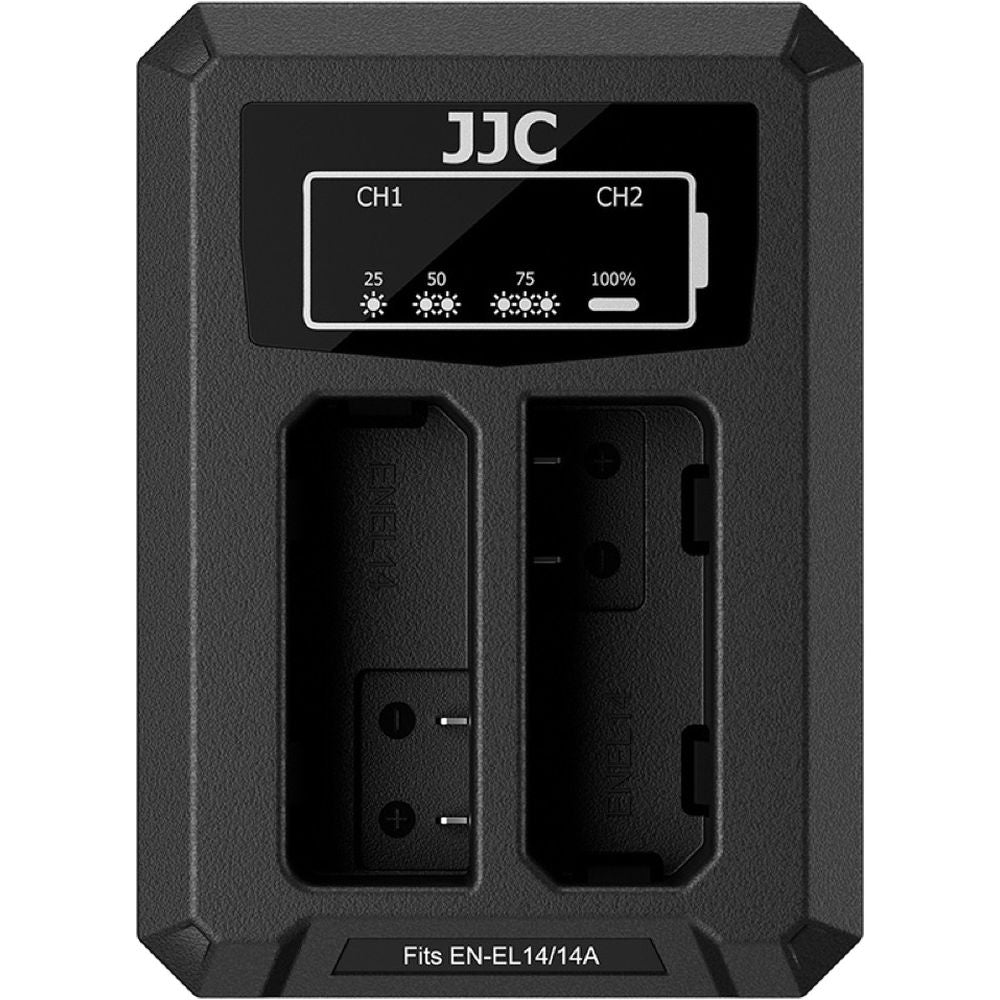 JJC Nikon DCH-EL14TC USB-C Dual Battery Charger (for Nikon EN-EL14/EN-EL14A)