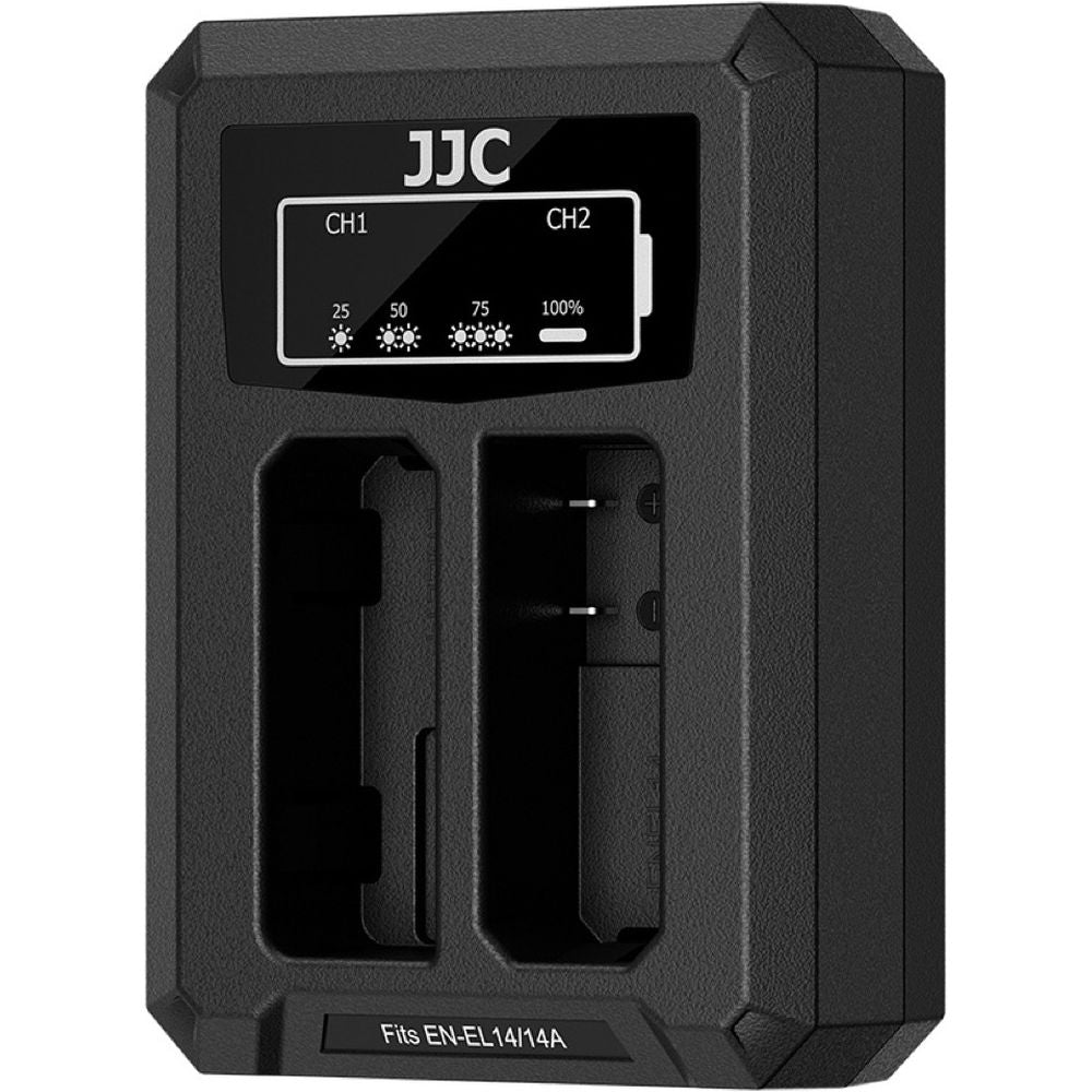 JJC Nikon DCH-EL14TC USB-C Dual Battery Charger (for Nikon EN-EL14/EN-EL14A)