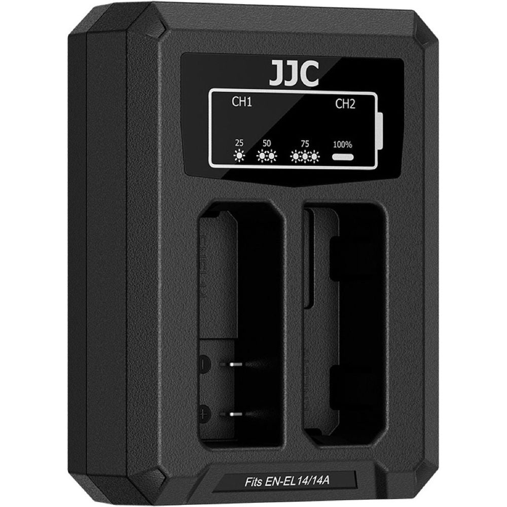 JJC Nikon DCH-EL14TC USB-C Dual Battery Charger (for Nikon EN-EL14/EN-EL14A)