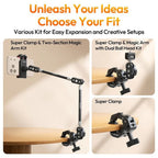 Ulanzi CO78 Super Clamp Pod Kit (Super Clamp & Magic Arm with Dual Ball Head Kit)