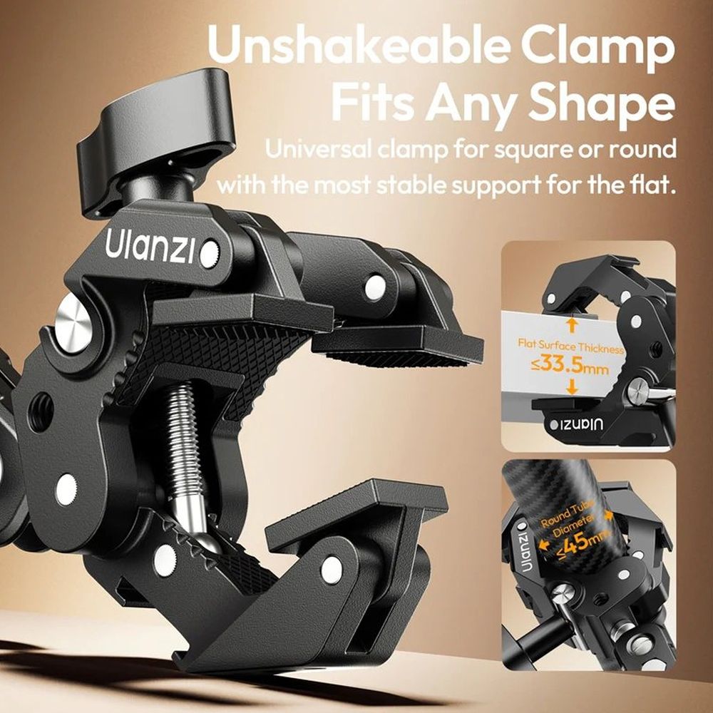 Ulanzi CO78 Super Clamp Pod Kit (Super Clamp & Magic Arm with Dual Ball Head Kit)
