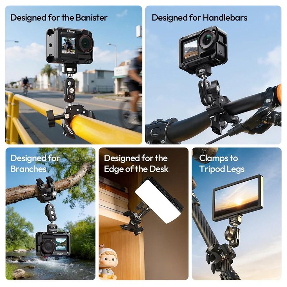 Ulanzi CO78 Super Clamp Pod Kit (Super Clamp & Magic Arm with Dual Ball Head Kit)