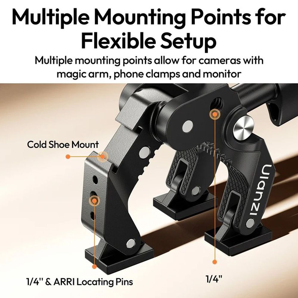 Ulanzi CO78 Super Clamp Pod Kit (Super Clamp & Magic Arm with Dual Ball Head Kit)