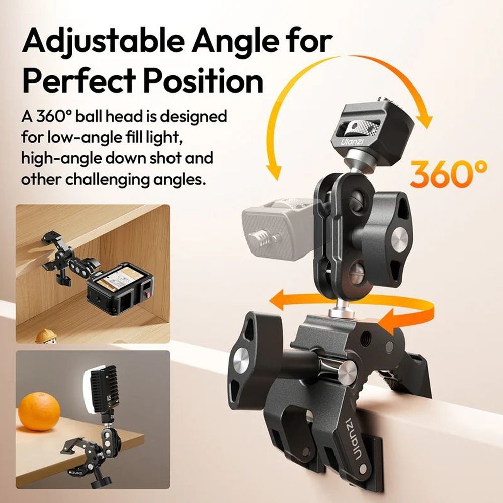 Ulanzi CO78 Super Clamp Pod Kit (Super Clamp & Magic Arm with Dual Ball Head Kit)