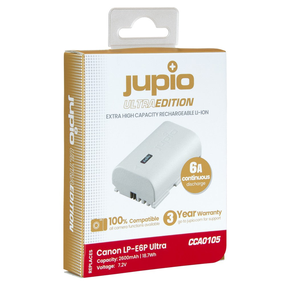 Jupio Canon LP-E6P ULTRA 2600mAh (6A continuous discharge)