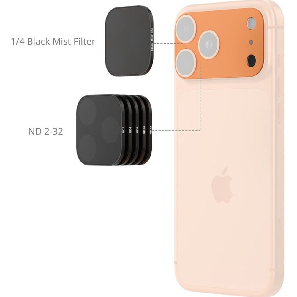 SmallRig 6077 Square ND & Black Mist Filter Kit for iPhone 17 Pro Max, silver