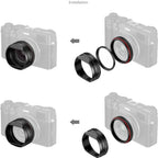 SmallRig 5850 UV filter with Lens Hood Kit for Fujifilm X100VI / X100V, black