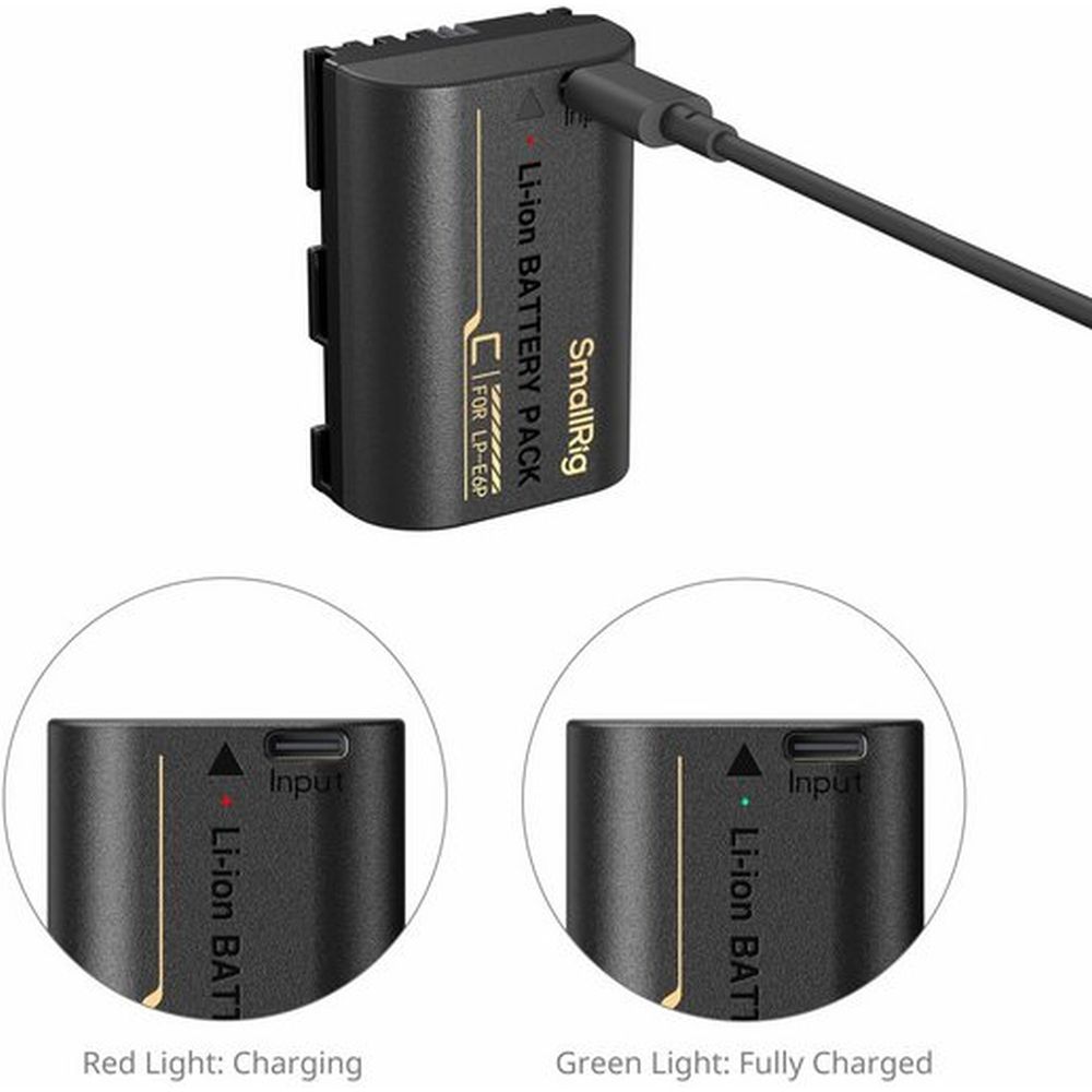 SmallRig 5295 Camera Battery with USB-C Charging for Canon LP-E6P