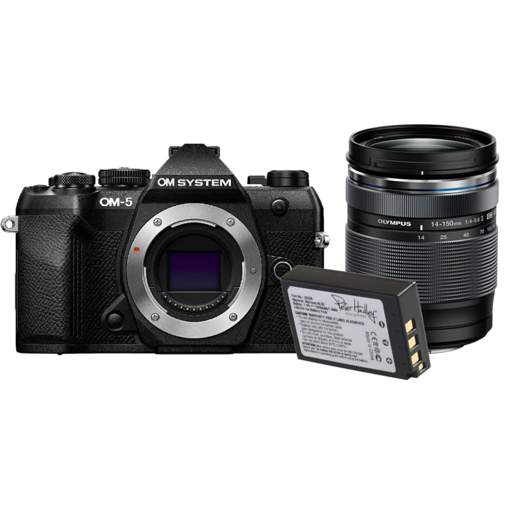 OM SYSTEM OM-5 Mark II black + 14-150mm f/4.0-5.6 ED II + Peter Hadley PS-BLS5