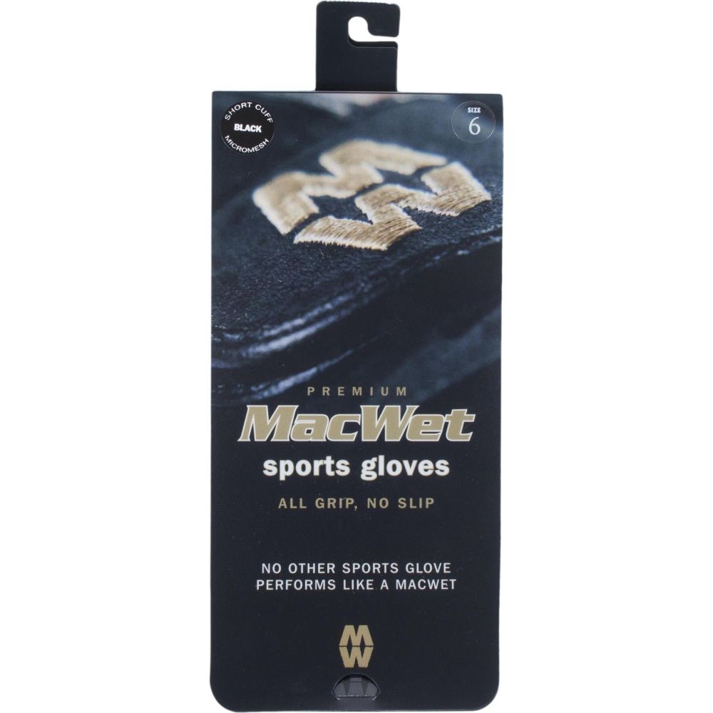 MacWet Shoot Mesh Gloves Short, Black 9cm