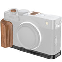 SmallRig 5985 L-Shaped Mount Plate with Wooden Handle for FUJIFILM X-E5, Rosewood / Black