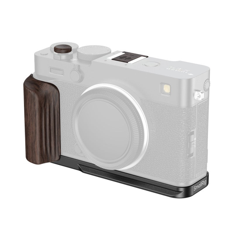 SmallRig L-Shaped Mount Plate with Wooden Handle for Fujifilm X-E5 Ebony Black 6236