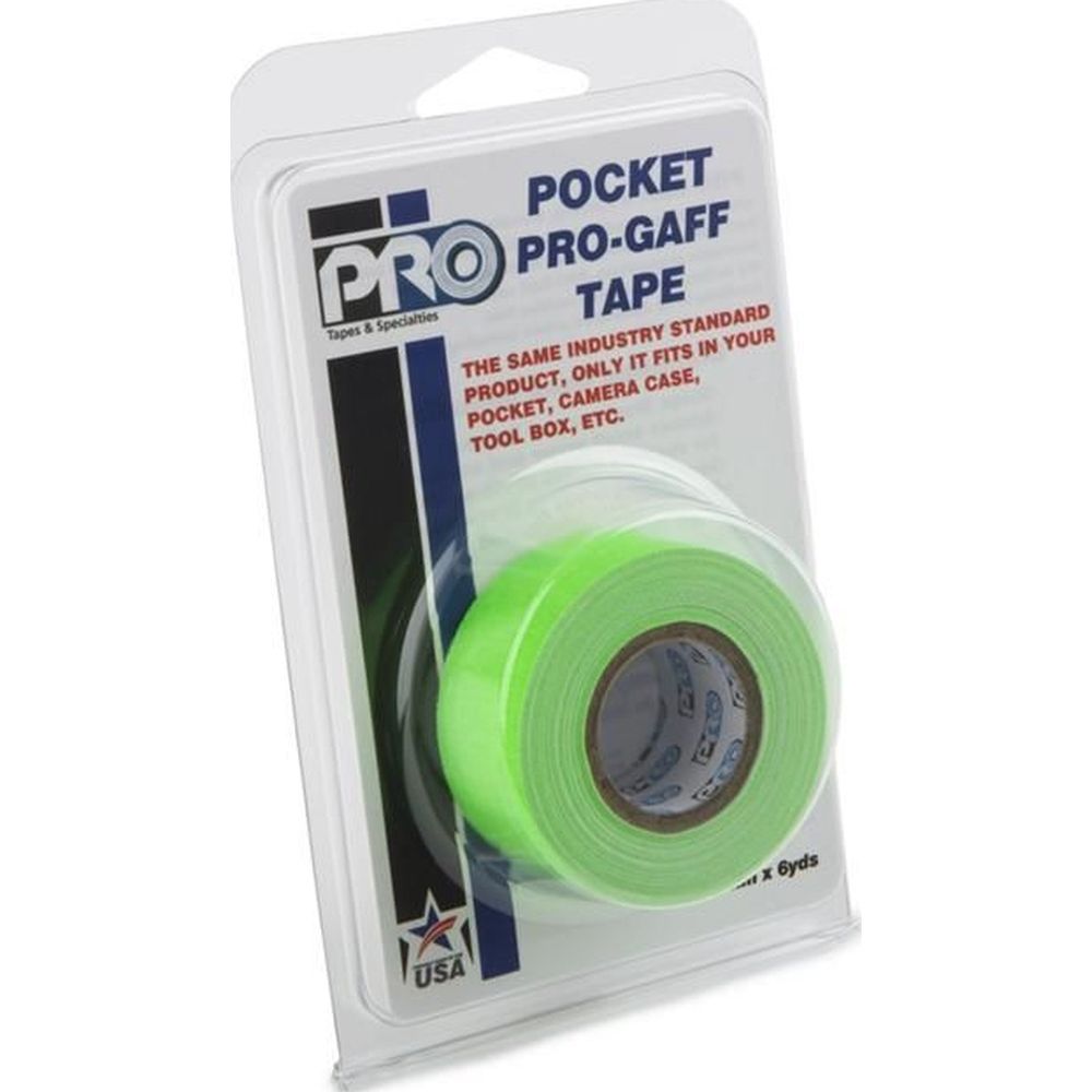 Pro Tapes Pro Gaff Pro Pocket 24mm x 5.4m Fluorescent Green