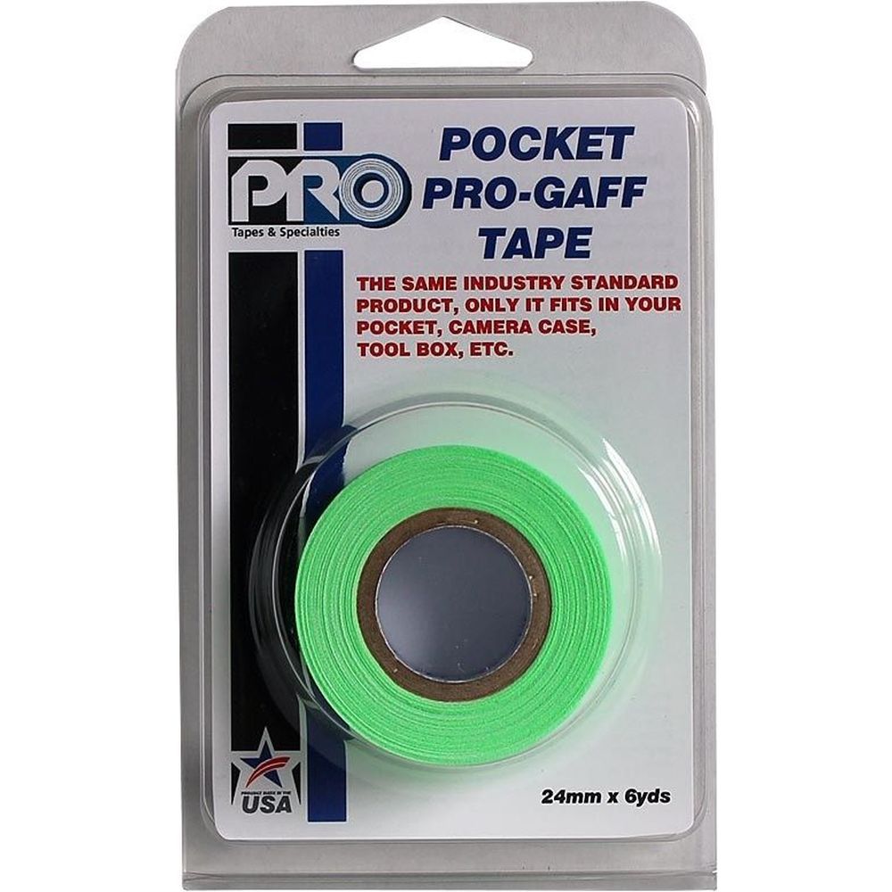 Pro Tapes Pro Gaff Pro Pocket 24mm x 5.4m Fluorescent Green
