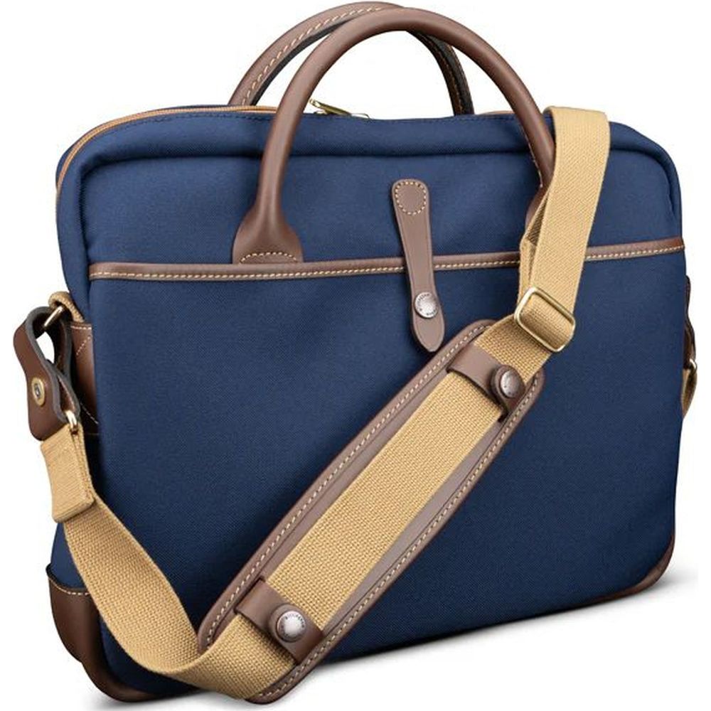 Billingham Thomas Briefcase Navy Fibrenyte/Chocolate