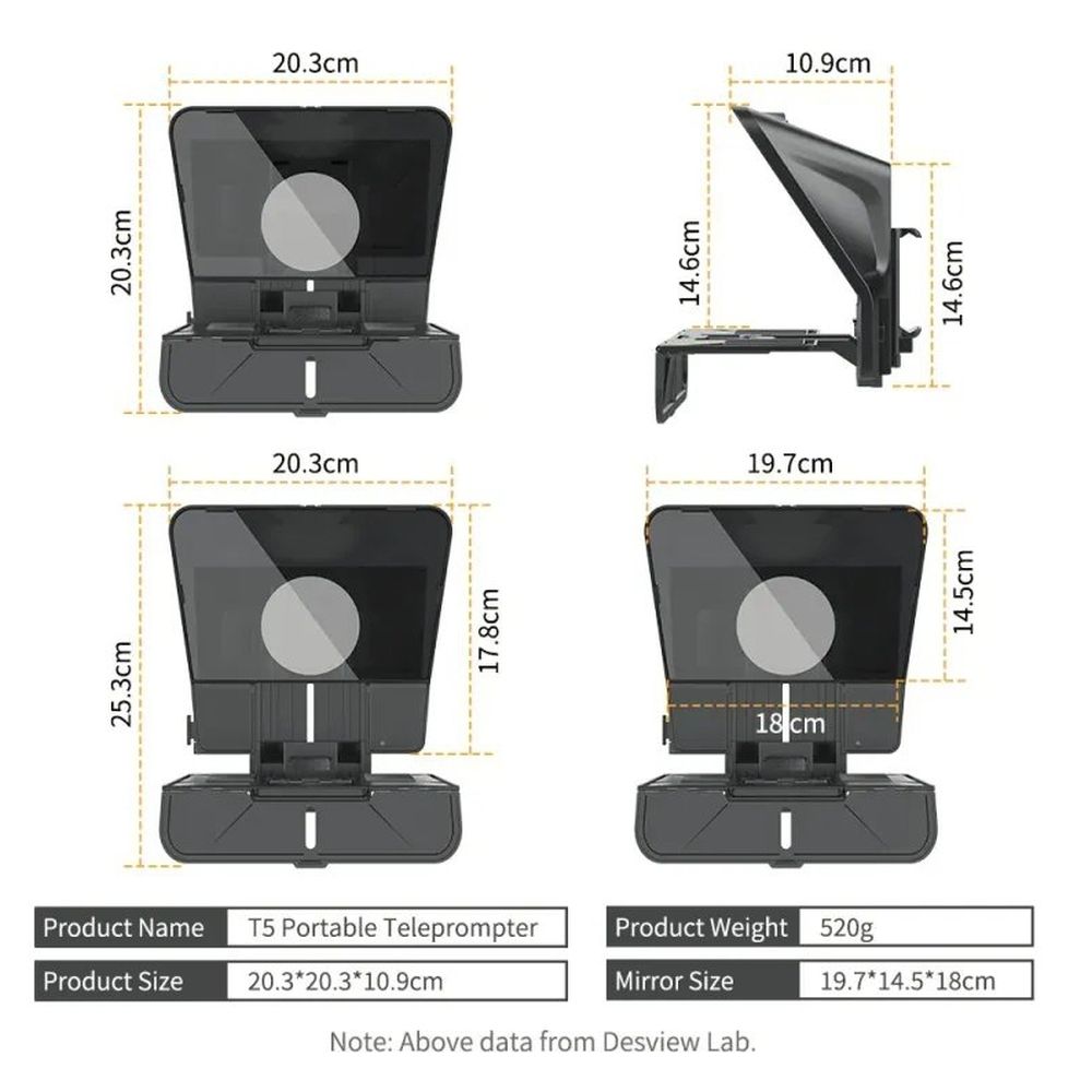 Desview Portable Teleprompter T5