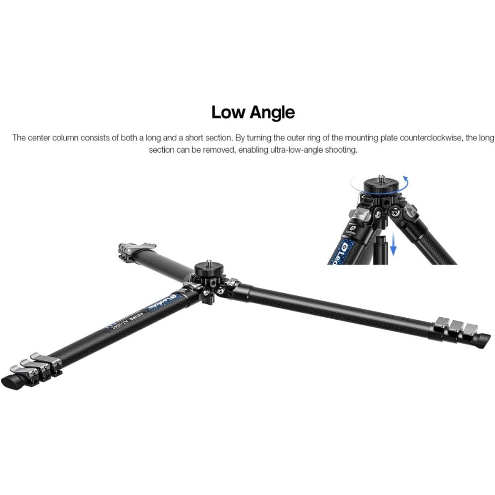 Leofoto AZ-204C+LH-25R Azure series Ultra Compact tripod, half silver