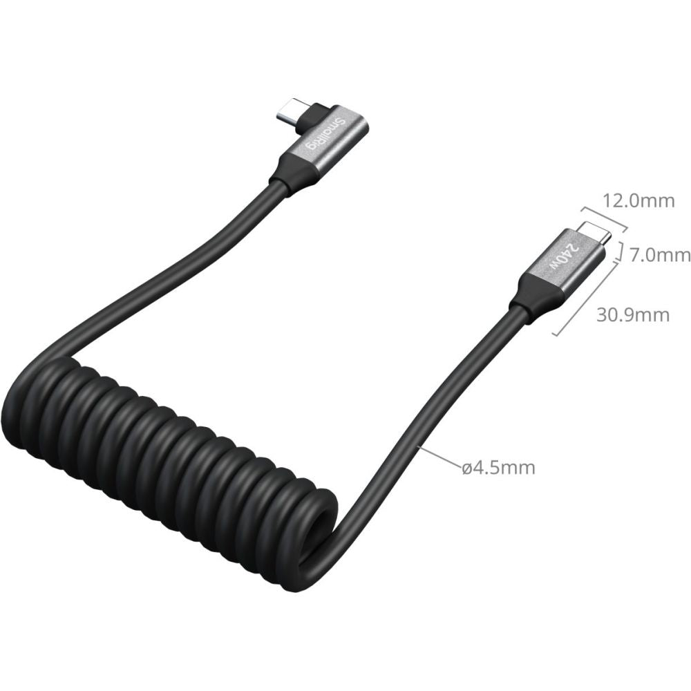 SmallRig 5730 Coiled Data Cable for USB-C Adapter