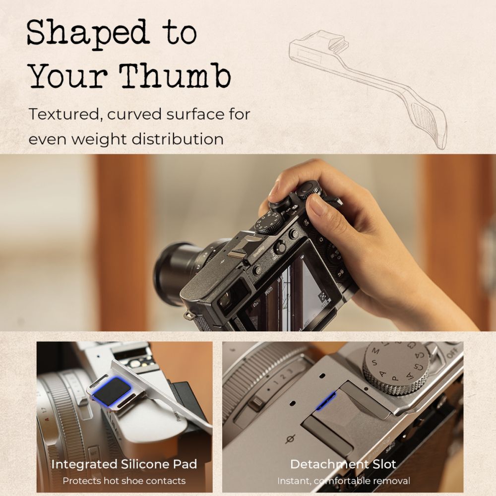 SmallRig 5703 Thumb Grip for Panasonic LUMIX L10, silver