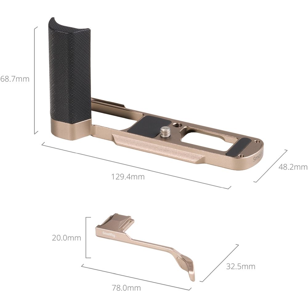 SmallRig 6136 L-Shaped Mount Plate Handle for Panasonic LUMIX L10 (Titanium)