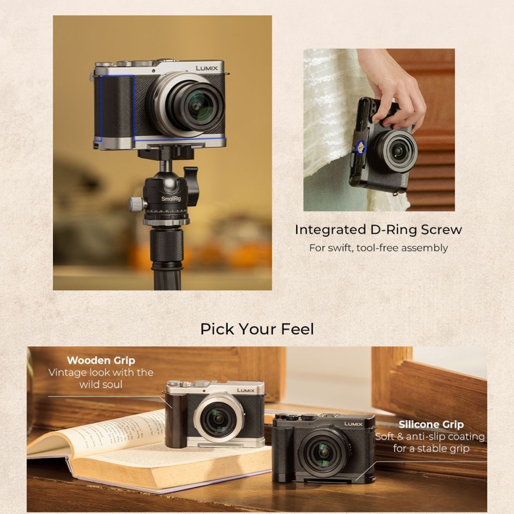 SmallRig 5700 L-Shaped Mount Plate Handle for Panasonic LUMIX L10, black