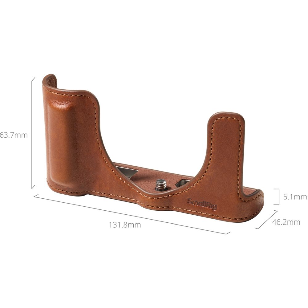 SmallRig 5699 Leather Half Case for Panasonic LUMIX L10, brown