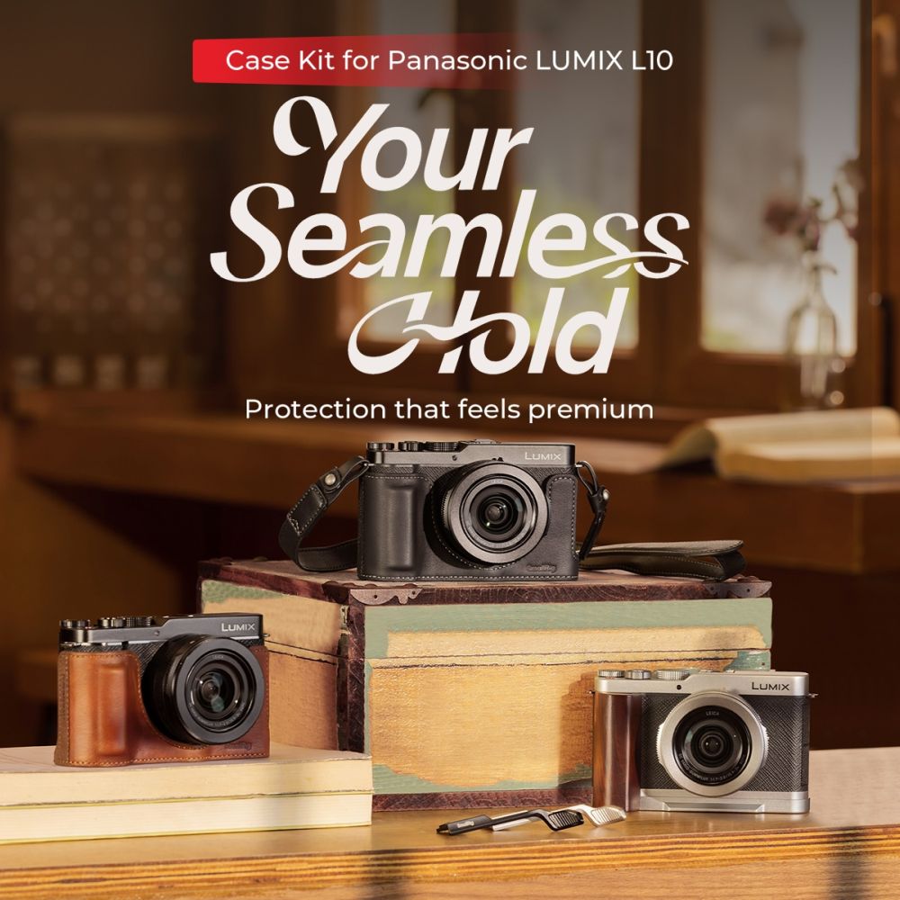 SmallRig 5698 Leather Half Case for Panasonic LUMIX L10, black