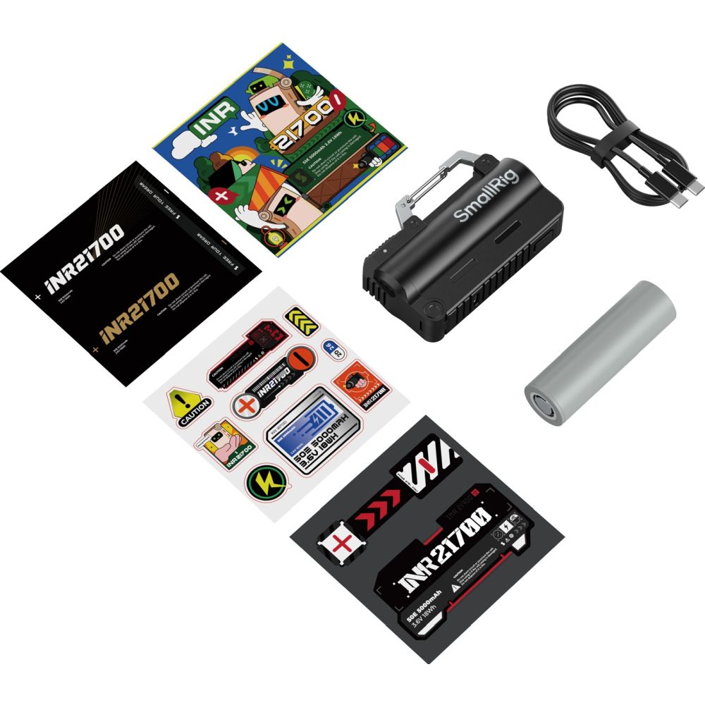 SmallRig 6090 Charger Kit incl. 1x 5000mAh 21700 Battery, Black