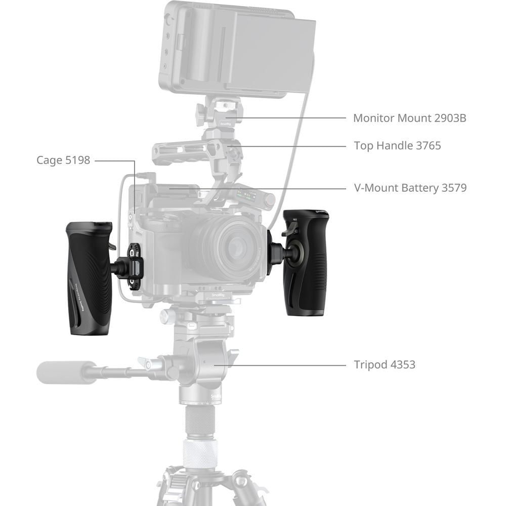 SmallRig 6405 Rotating Side Handle with "HawkLock" H21 Quick Release NATO Clamp