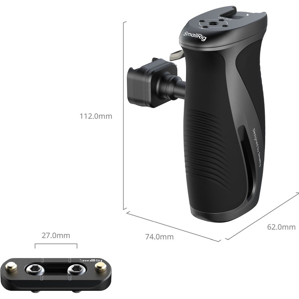 SmallRig 6405 Rotating Side Handle with "HawkLock" H21 Quick Release NATO Clamp