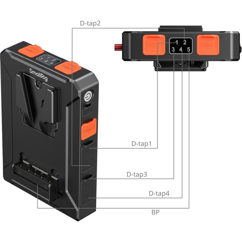 SmallRig 5653 Intelligent Power Management V-Mount Battery Adapter Plate (Basic Edition)