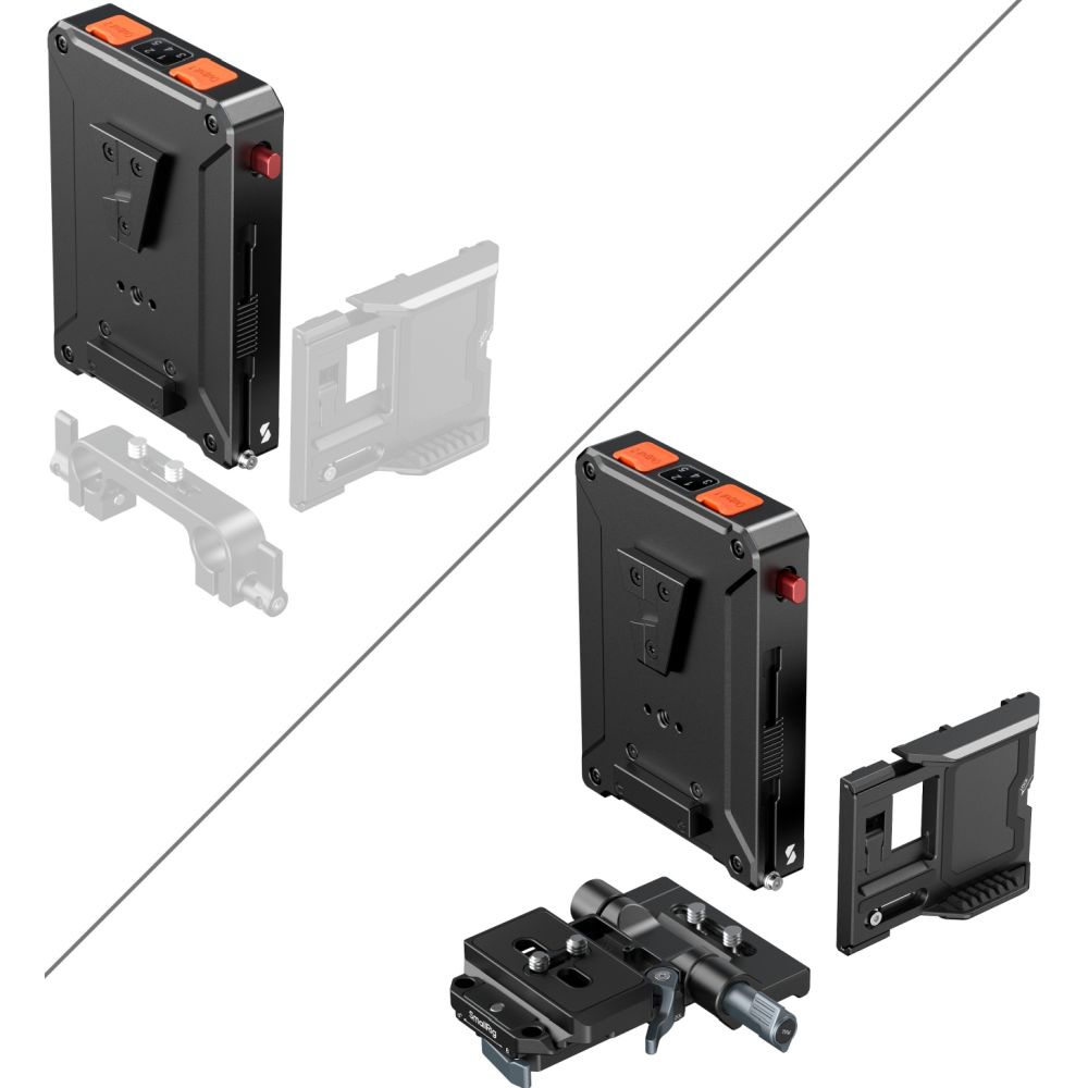 SmallRig 5899 Intelligent Power Management V-Mount Battery Adapter Plate (Compatible with Arca-Swiss Quick Release Plate)