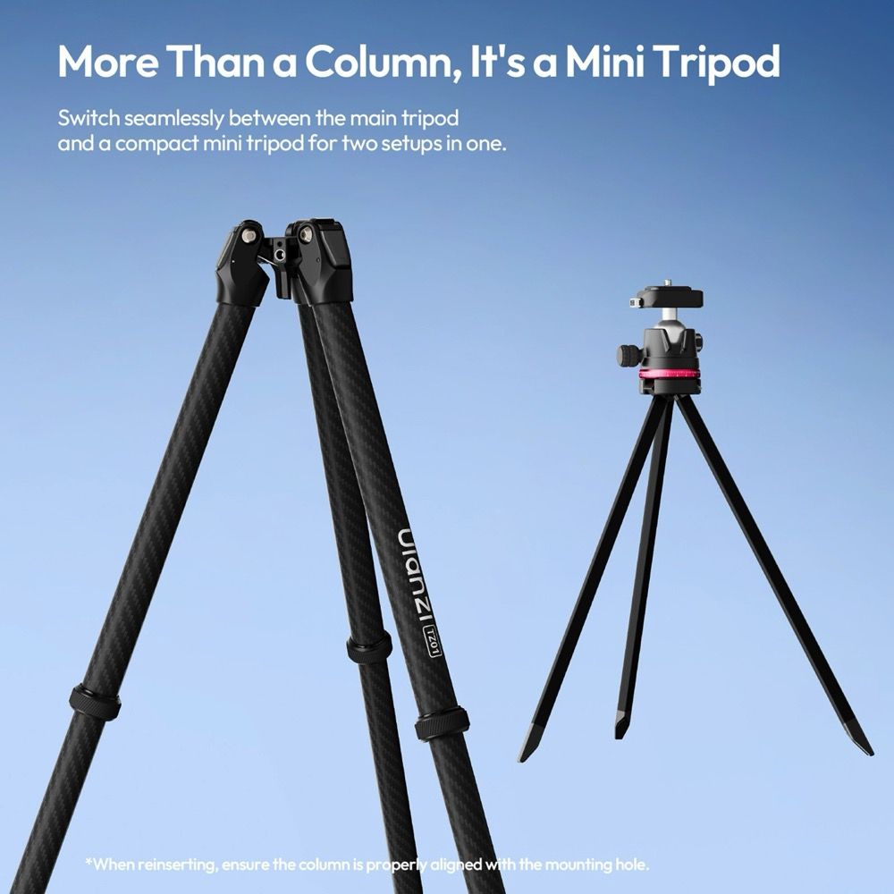 Ulanzi TZ01 Versatile 2 in 1 Carbon Fiber Tripod
