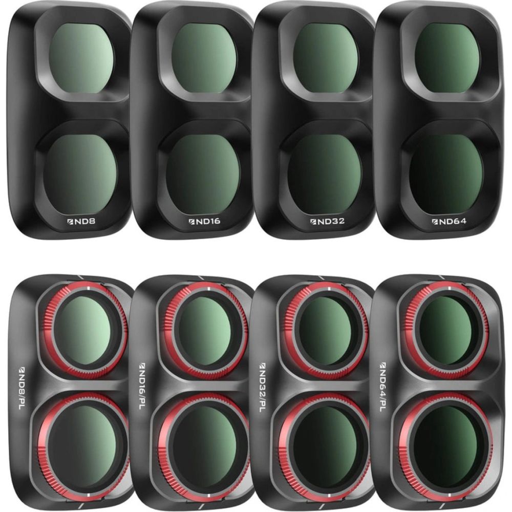 Freewell Osmo Pocket 4P Filters - All Day - 8Pack - Black