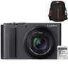 Panasonic Lumix DC-TZ300 - Dark Silver + Lexar 64GB SDXC + Case Logic DCB-313