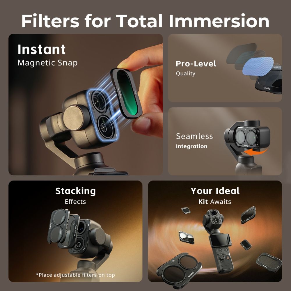 SmallRig 6476 Split Filter Kit for DJI Osmo Pocket 4P