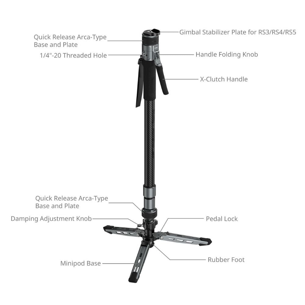 SmallRig 6283 Potato Jet TRIBEX PRO Monopod - Standard Version