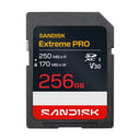 SanDisk SDXC Extreme Pro 256GB UHS-I- V30- U3- 250/170MB/s- 4K UHD