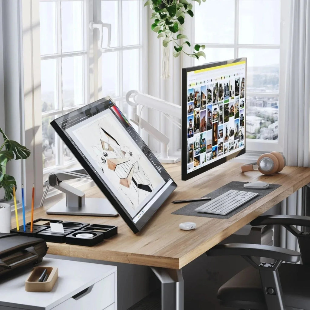 Alogic Clarity Fold Touch 27" 4K Touchscreen Monitor with Webcam and USB-C Power Delivery