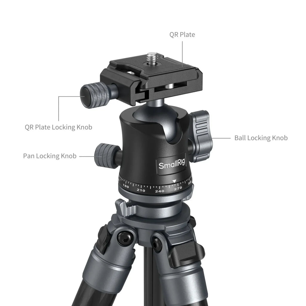 SmallRig 6598 Ultra-Light Travel Carbon Fiber Tripod for Photography