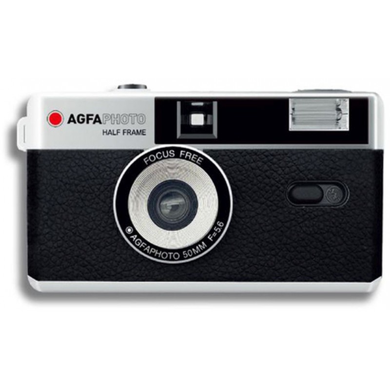 AgfaPhoto Reusable Half Frame Photo Camera, Black, Analog