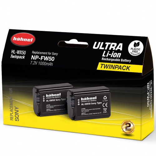 Hahnel HL-XW50 Ultra - Sony NP-FW50 Twin Pack