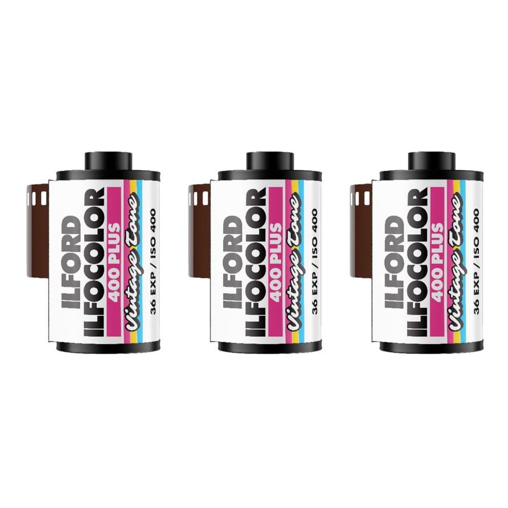 Ilford Ilfocolour 400+ ISO 135mm / 36 Exp, Vintage Tone 3 Pack