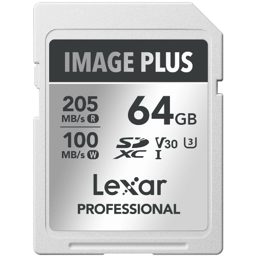 Lexar Image Plus SD Card UHS-I V30 R205/W150 MB/s - 64GB