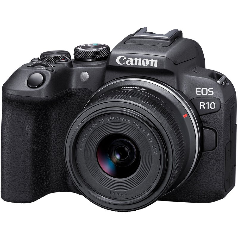 Canon EOS R10 body and Canon RF-S 18-45mm F/4.5-6.3 IS STM